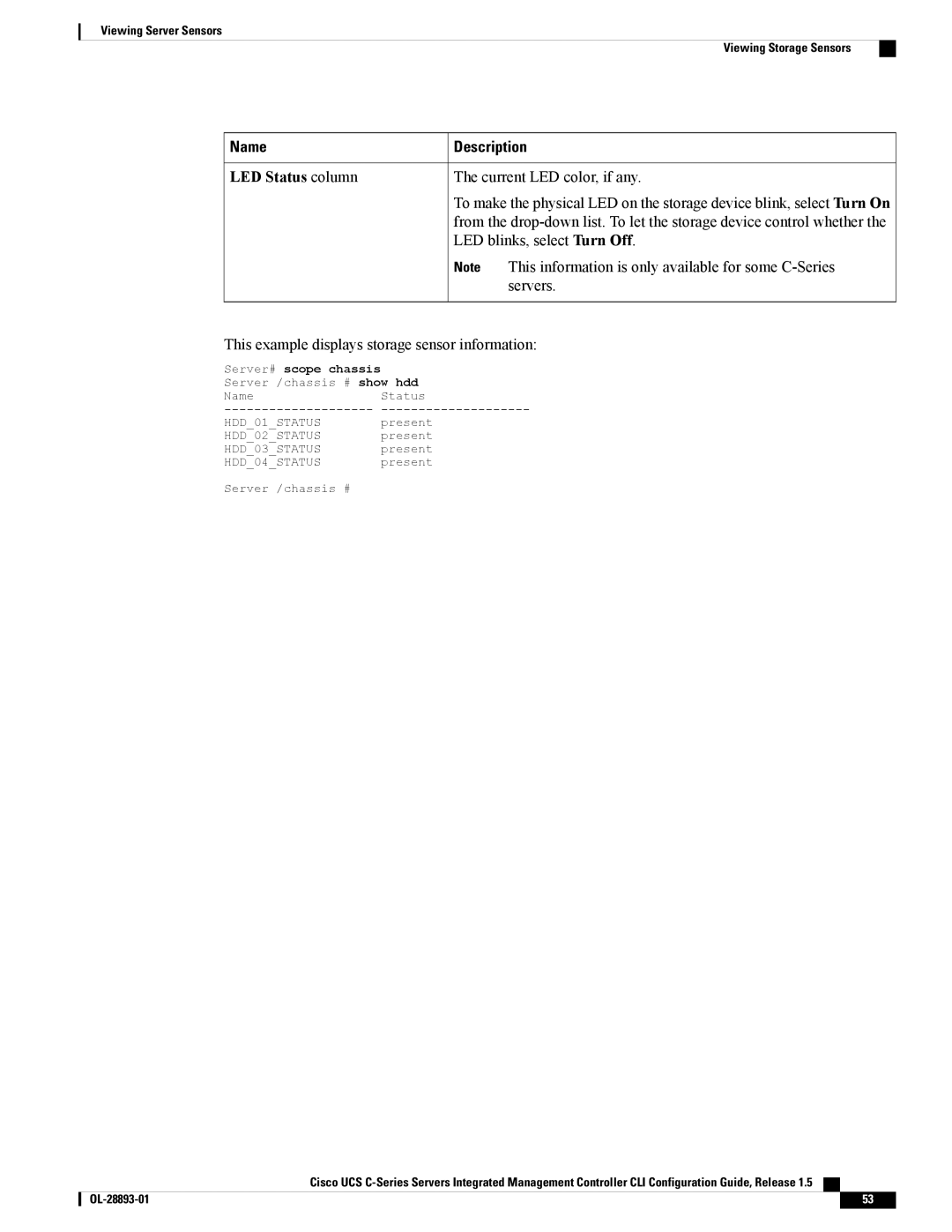 Cisco Systems 57712, UCSCPCIEBTG manual LED Status column, Current LED color, if any 