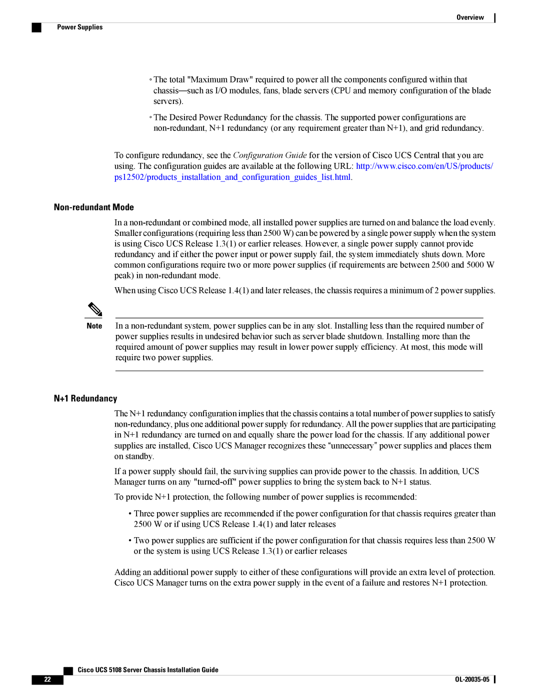 Cisco Systems UCSEZINFRACHSS manual Non-redundant Mode 