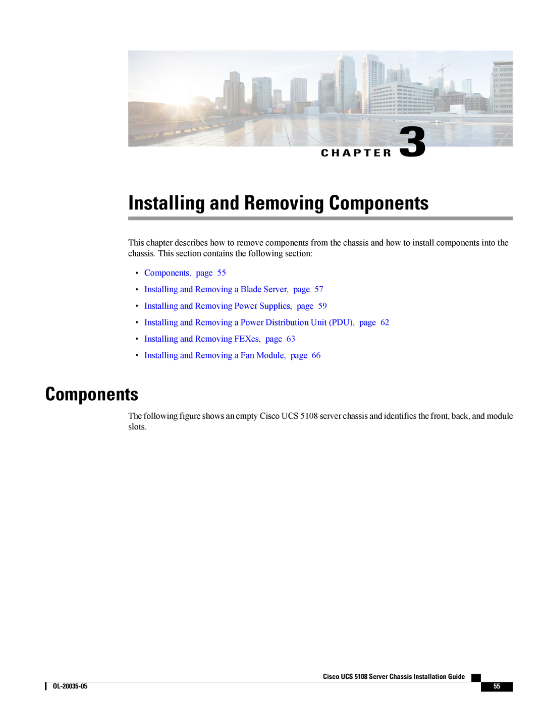 Cisco Systems UCSEZINFRACHSS manual Installing and Removing Components 