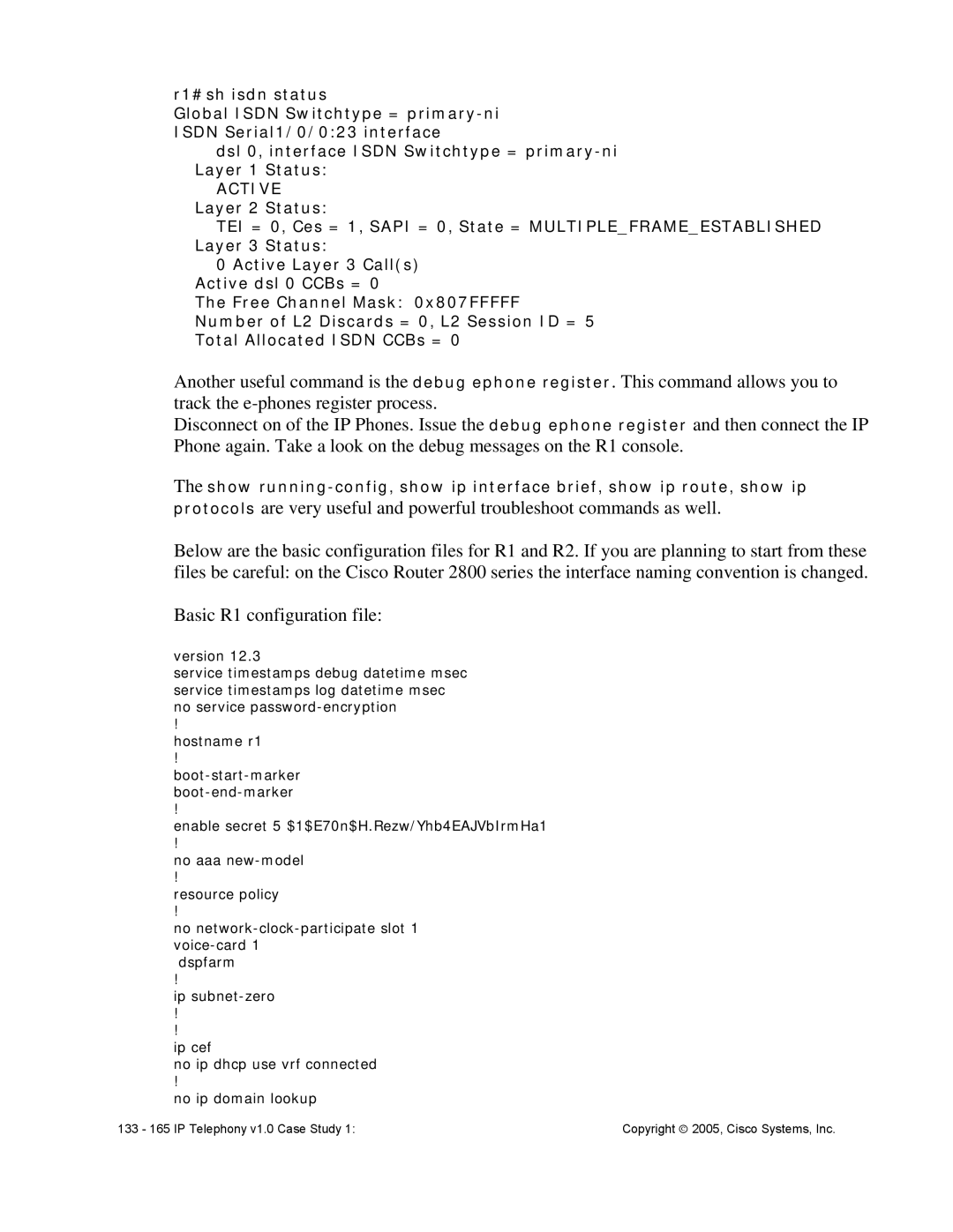 Cisco Systems manual 133 165 IP Telephony v1.0 Case Study 