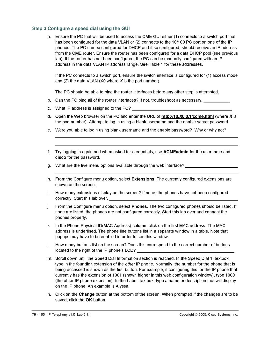 Cisco Systems v1.0 manual Configure a speed dial using the GUI 