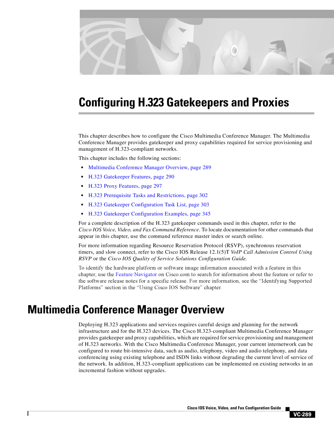 Cisco Systems VC-289 manual Configuring H.323 Gatekeepers and Proxies 