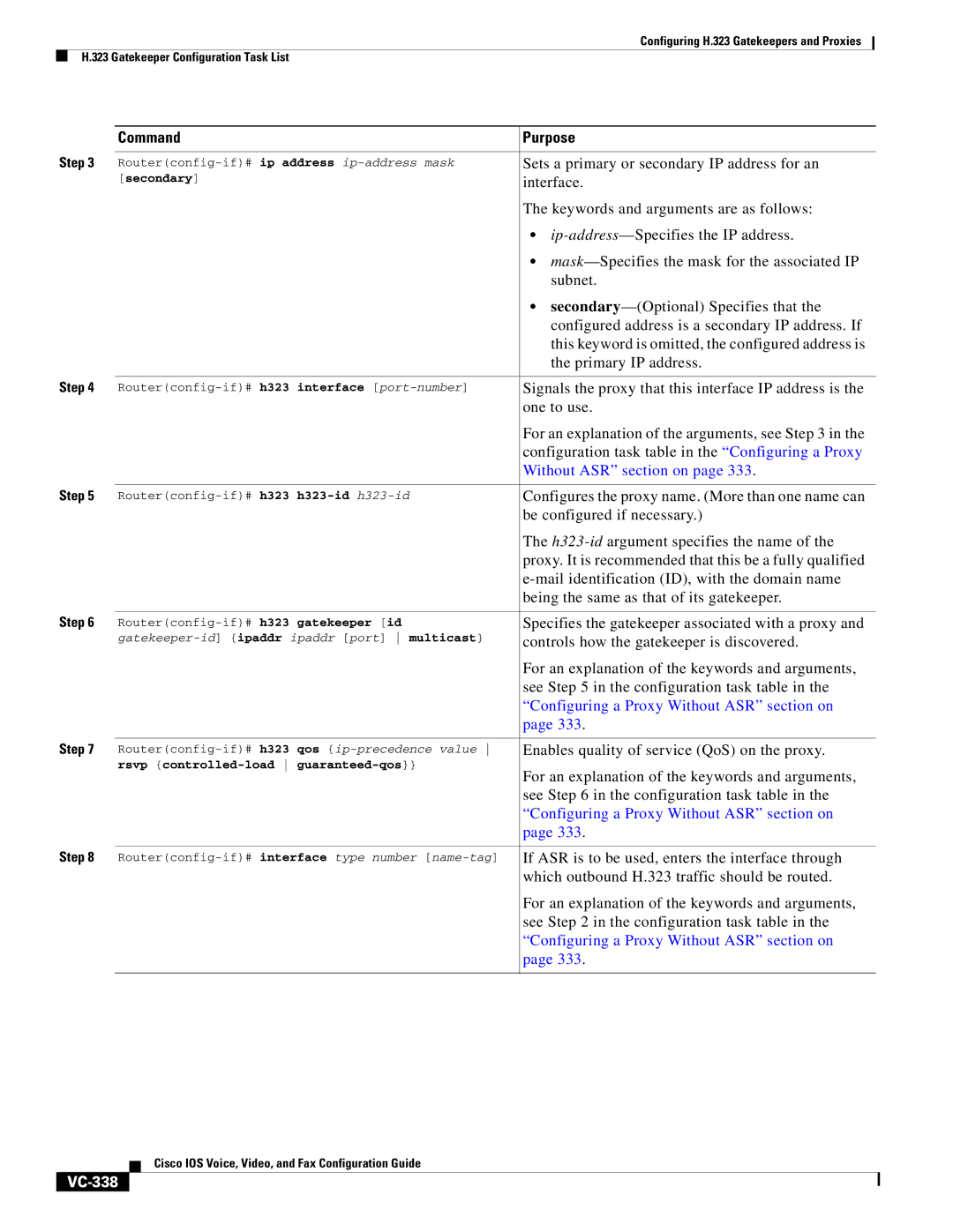 Cisco Systems VC-289 manual Without ASR section on, VC-338 