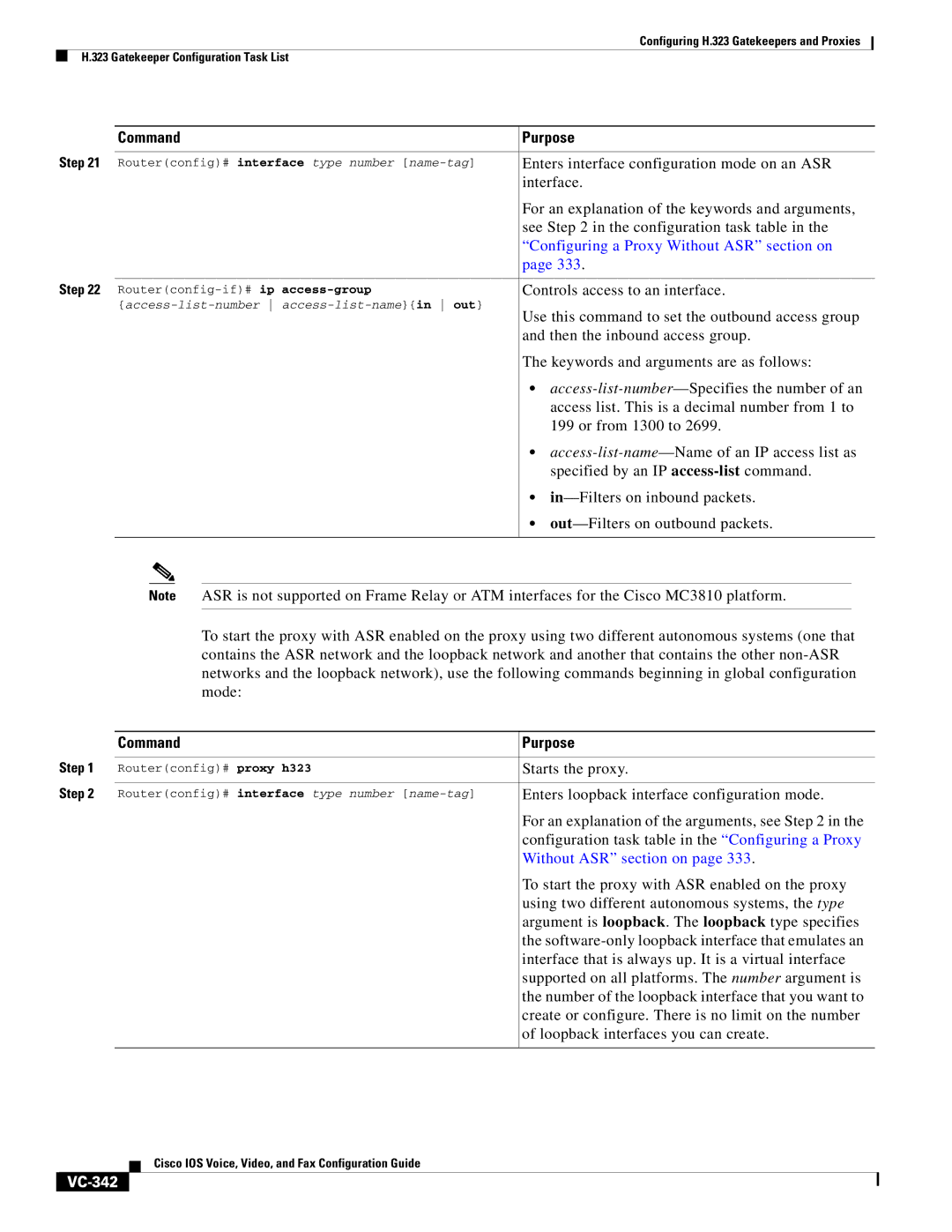 Cisco Systems VC-289 manual VC-342 