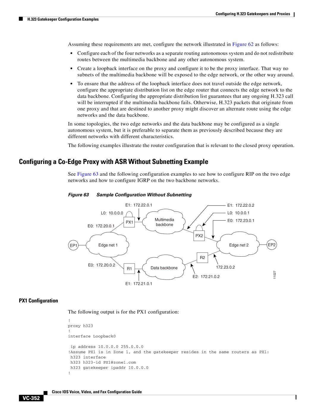 Cisco Systems VC-289 manual PX1 Configuration, VC-352 