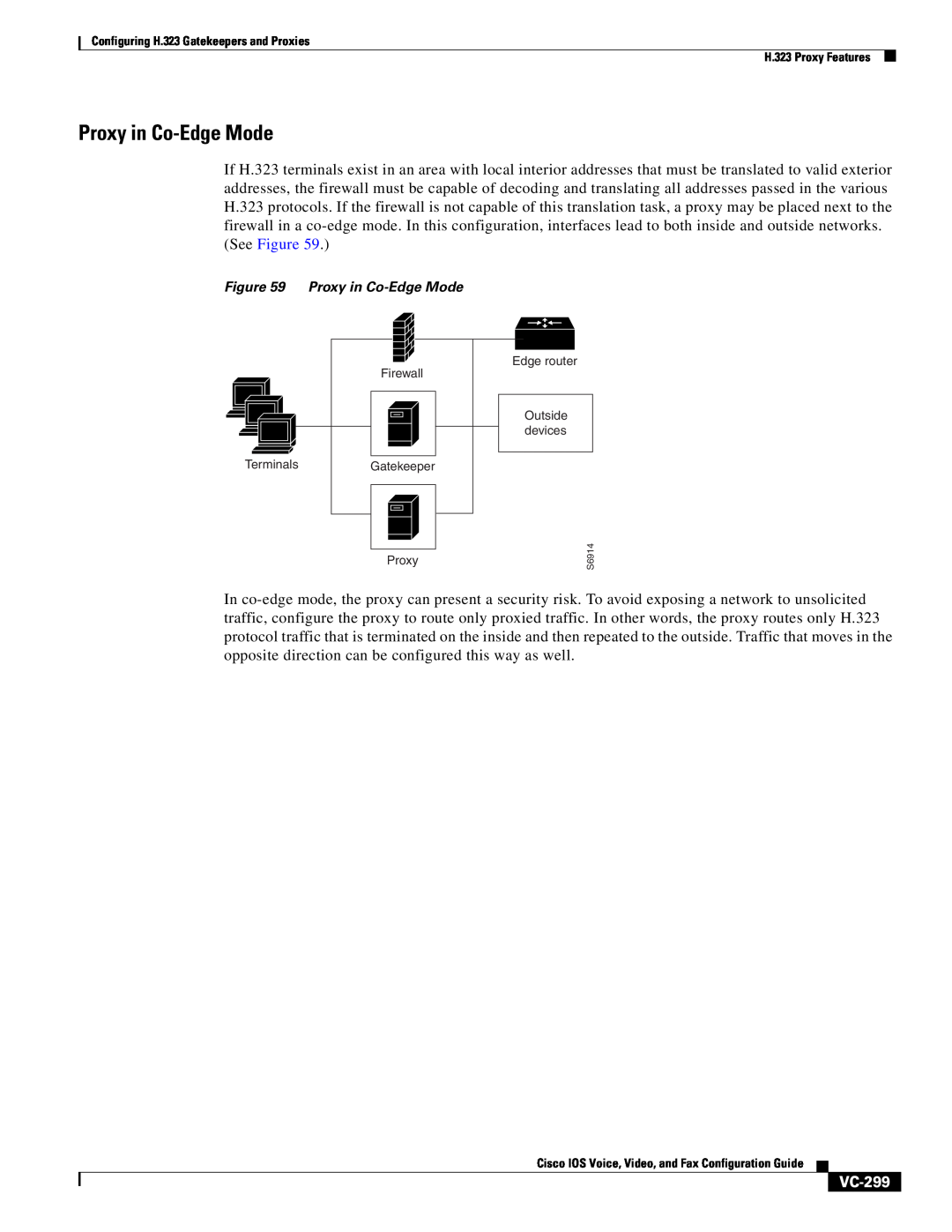 Cisco Systems VC-289 manual Proxy in Co-EdgeMode, See Figure, VC-299 