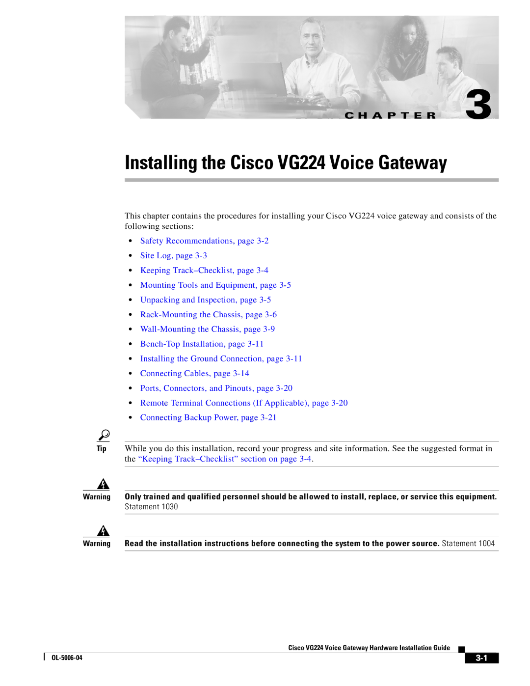 Cisco Systems installation instructions Installing the Cisco VG224 Voice Gateway 