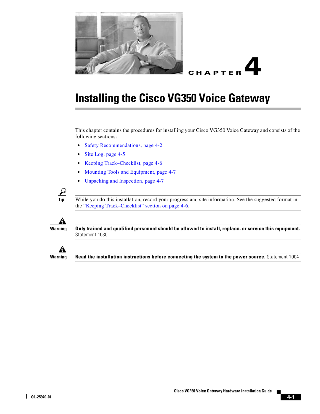 Cisco Systems SMD48FXSE specifications Installing the Cisco VG350 Voice Gateway 