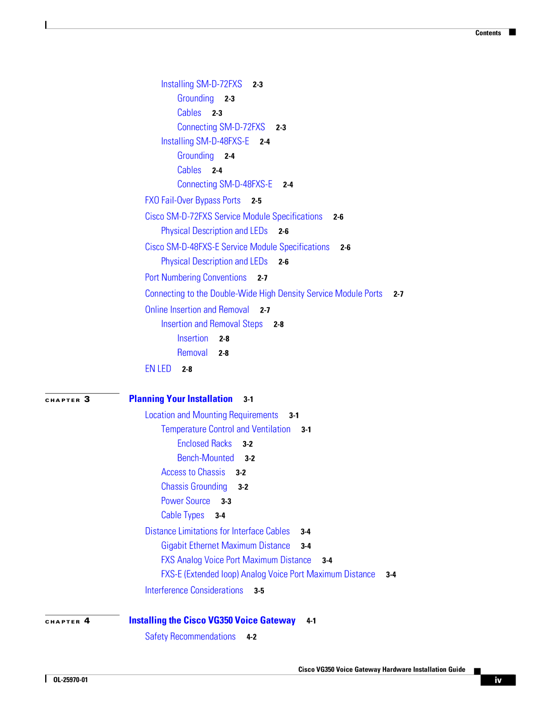 Cisco Systems VG350 specifications Grounding 