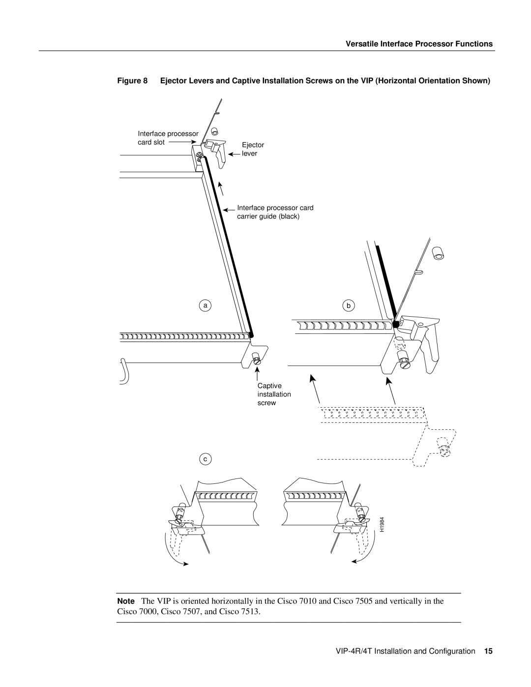 Cisco Systems VIP-4R/4T manual H1984 