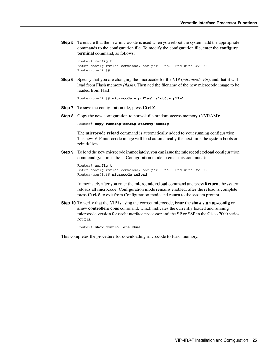 Cisco Systems VIP-4R/4T manual Loaded from Flash 