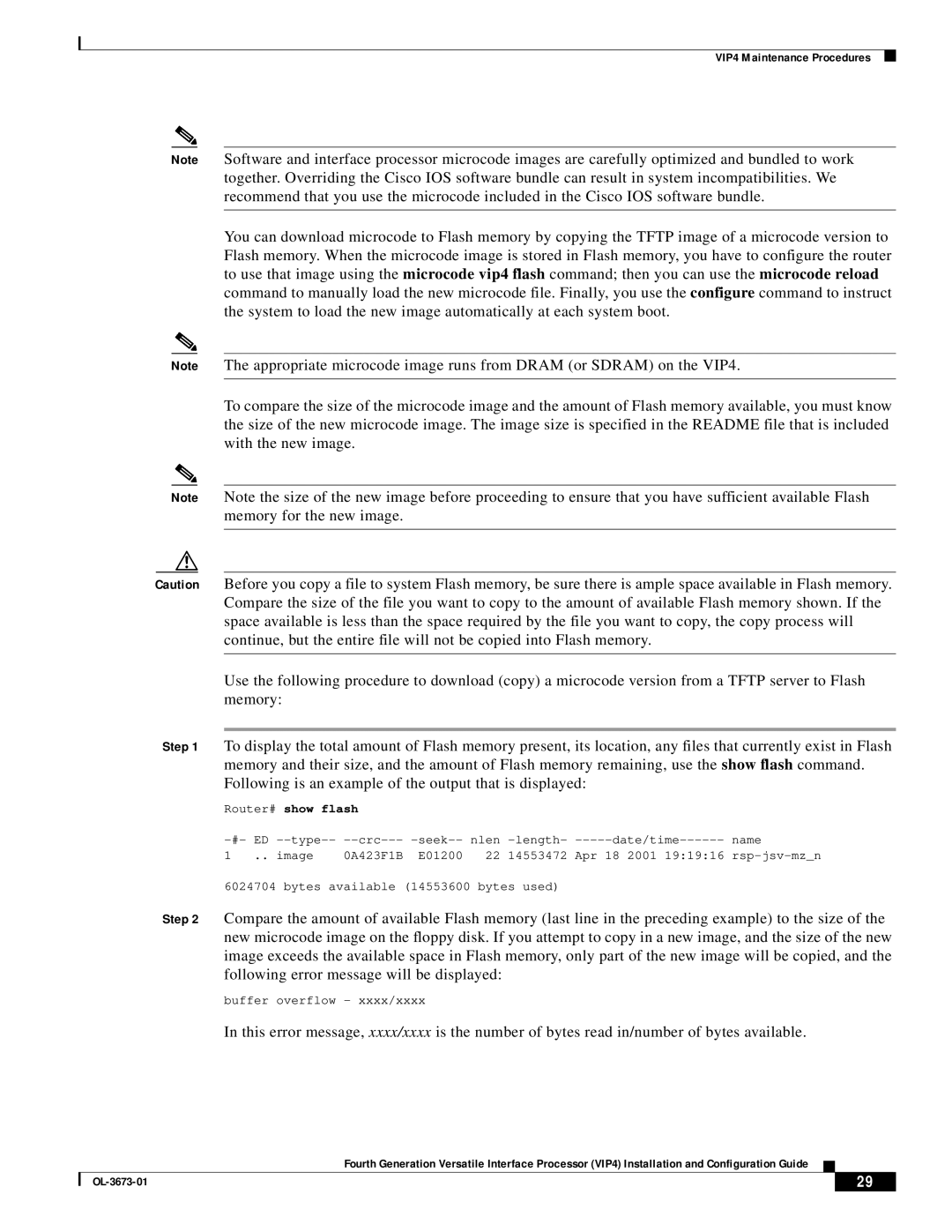 Cisco Systems VIP4 manual Router# show flash 