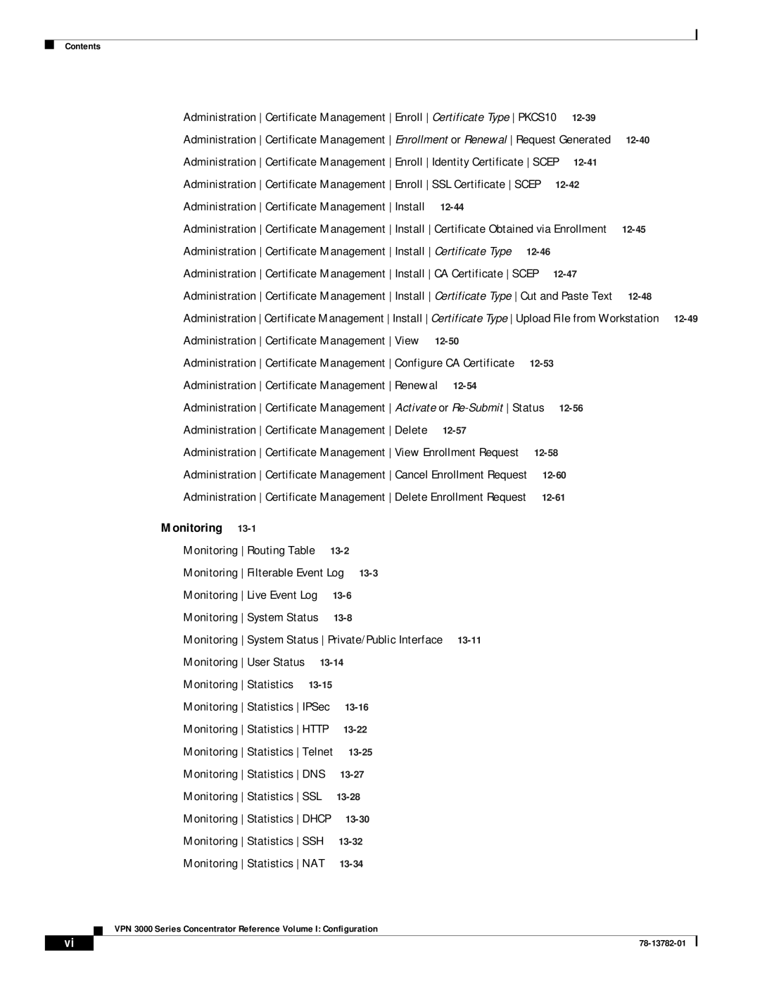 Cisco Systems VPN 3002 manual Monitoring 