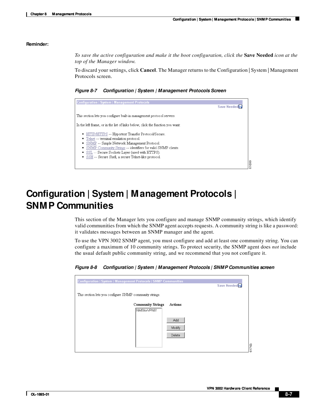 Cisco Systems VPN 3002 manual Reminder 