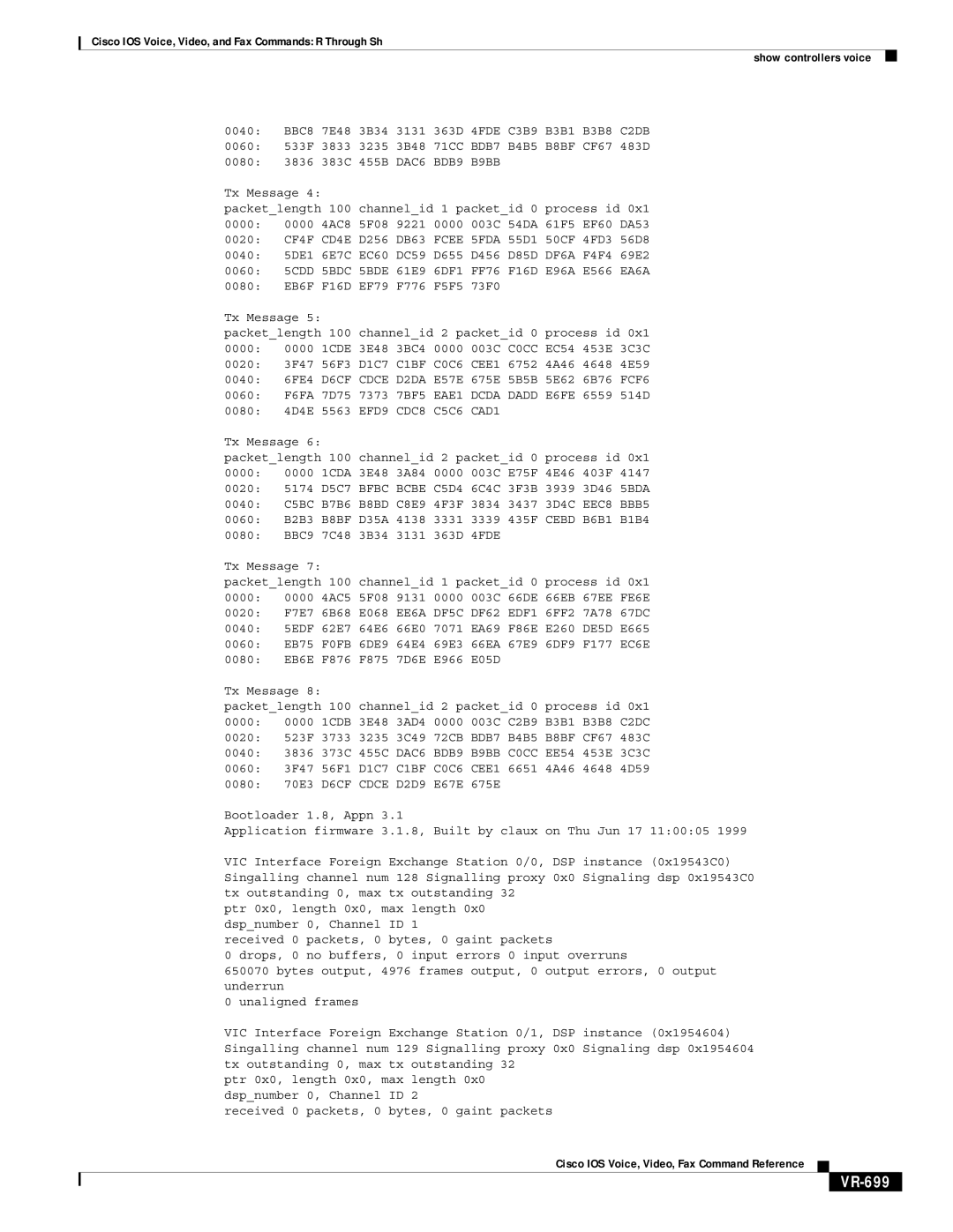 Cisco Systems VR-561 manual VR-699 