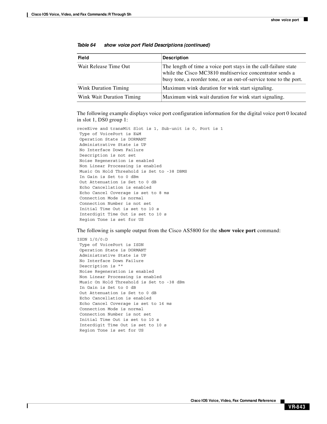 Cisco Systems VR-561 manual VR-843 