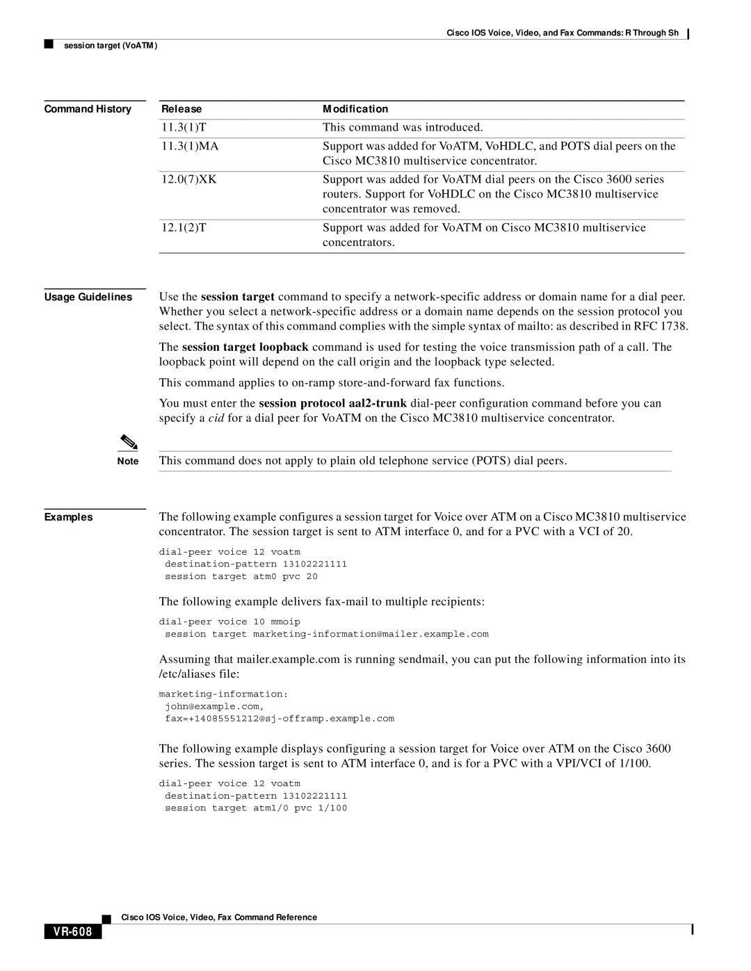 Cisco Systems VR-561 manual Following example delivers fax-mail to multiple recipients, VR-608 