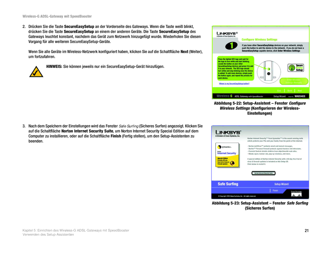 Cisco Systems WAG54GS (EU) manual Wireless-G ADSL-Gateway mit SpeedBooster 