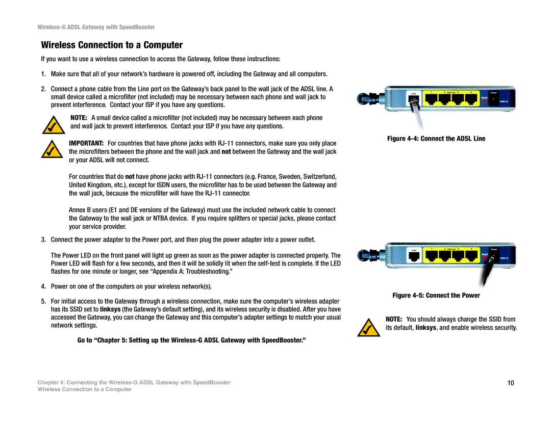 Cisco Systems WAG54GS (EU) manual Wireless Connection to a Computer 