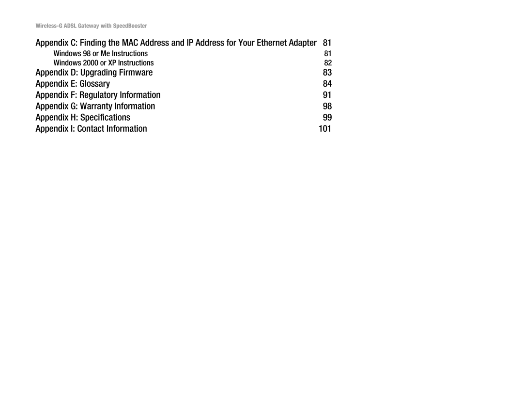 Cisco Systems WAG54GS (EU) manual 101 