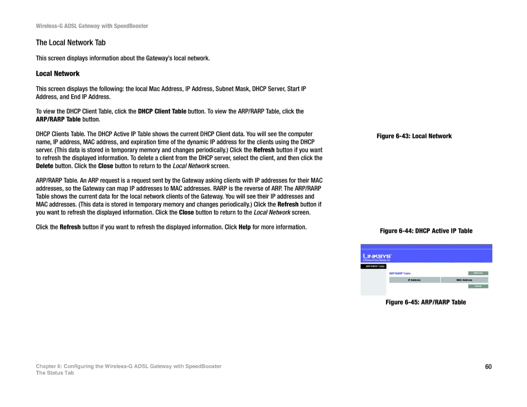 Cisco Systems WAG54GS (EU) manual Local Network Tab 