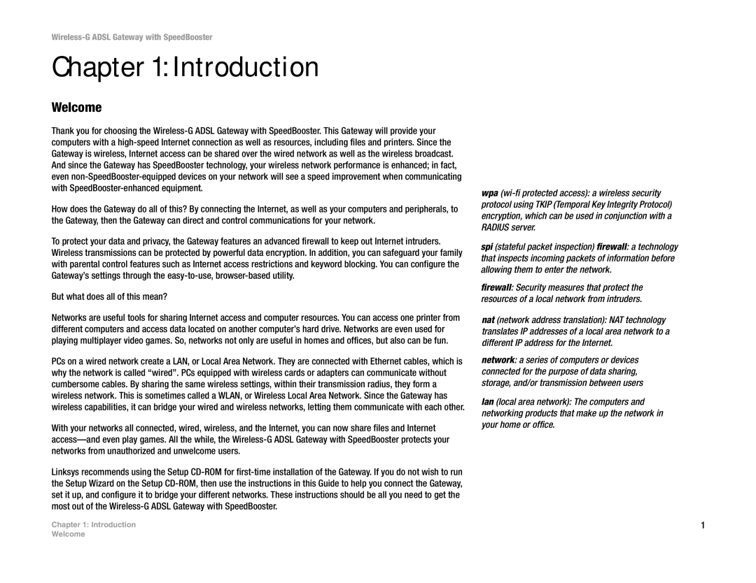 Cisco Systems WAG54GS (EU) manual Introduction, Welcome, But what does all of this mean? 