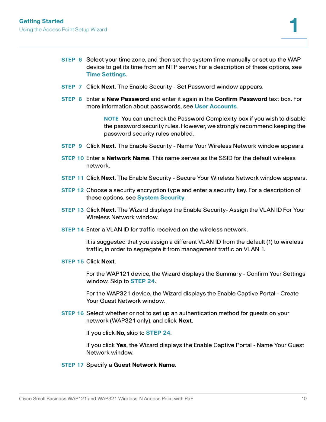 Cisco Systems WAP121, WAP321 manual Specify a Guest Network Name 