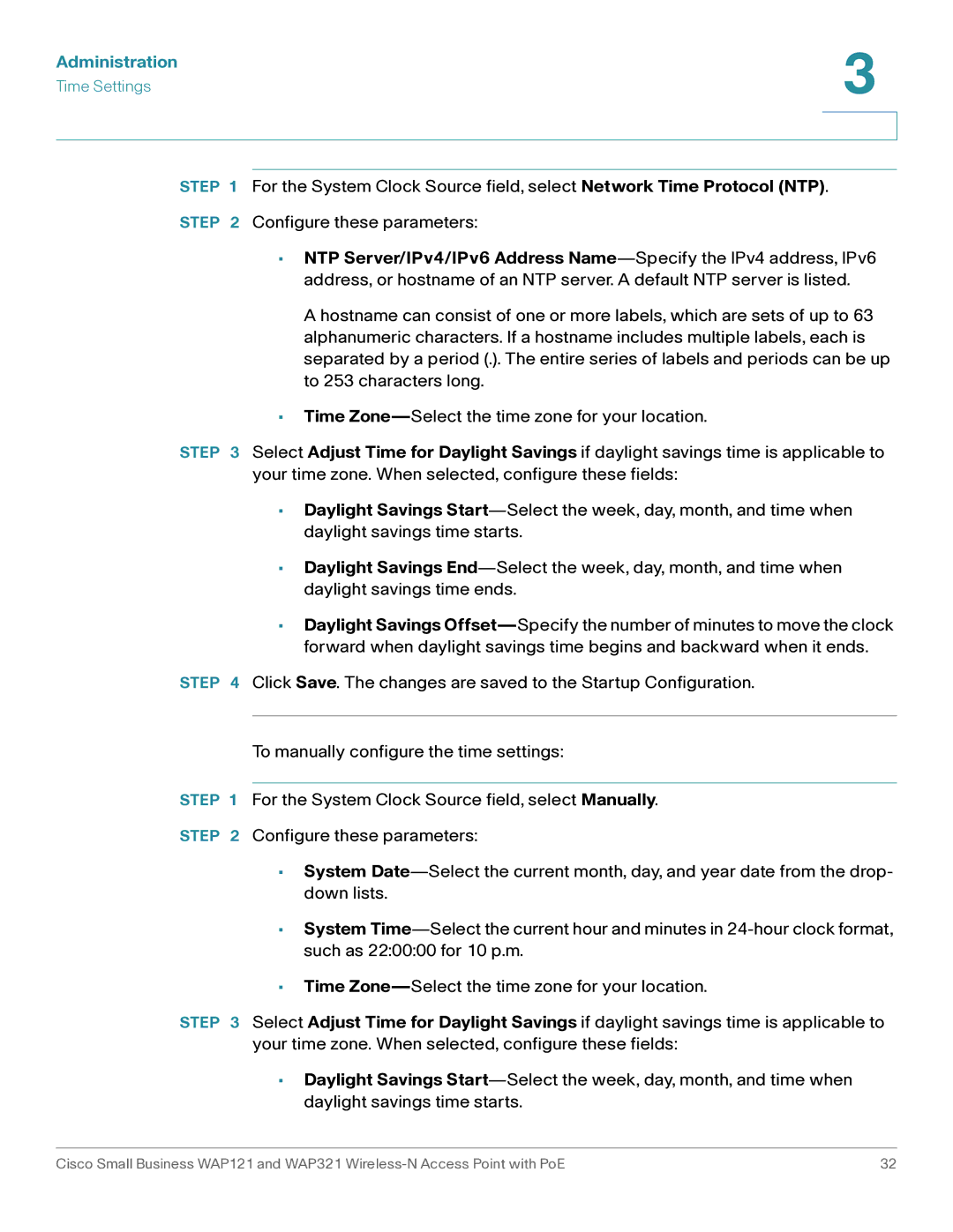 Cisco Systems WAP121, WAP321 manual Administration 