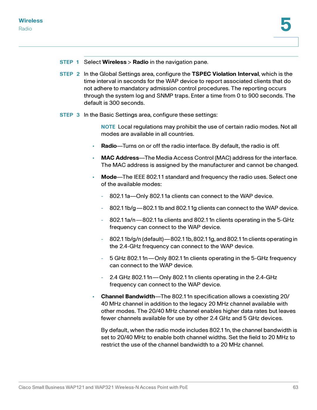 Cisco Systems WAP321, WAP121 manual Wireless 