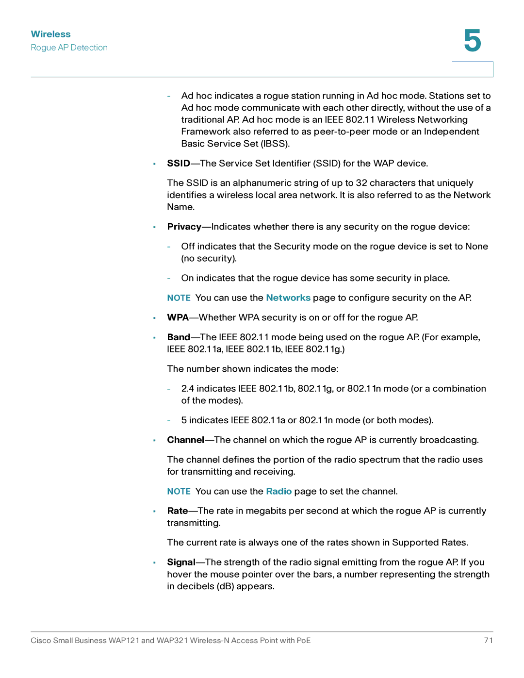 Cisco Systems WAP321, WAP121 manual Wireless 