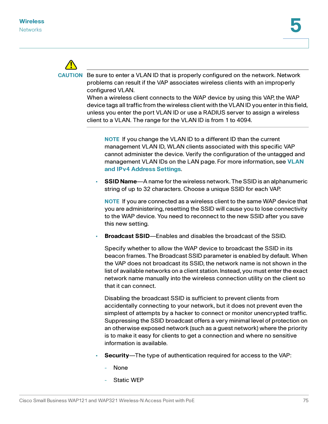 Cisco Systems WAP321, WAP121 manual Wireless 