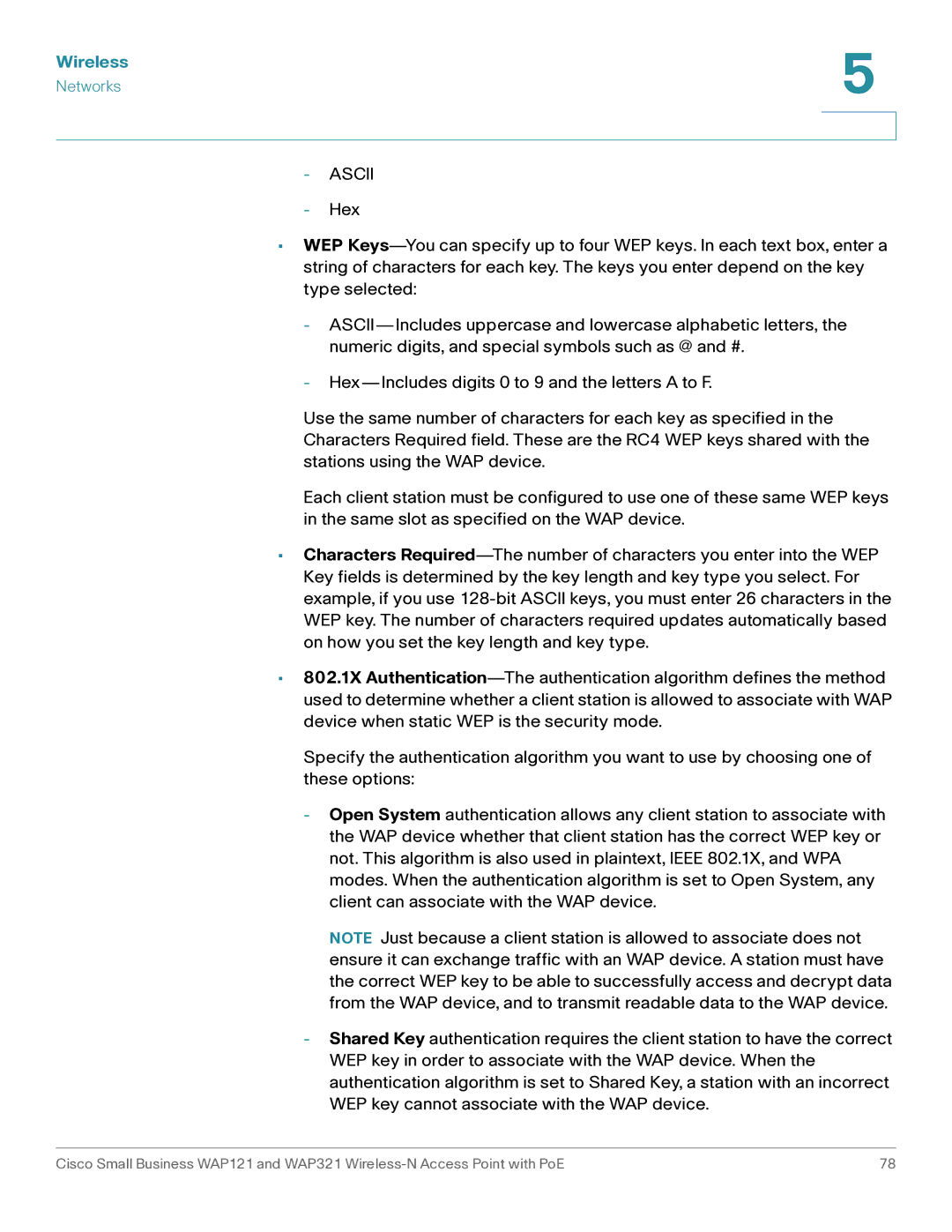 Cisco Systems WAP121, WAP321 manual Ascii 