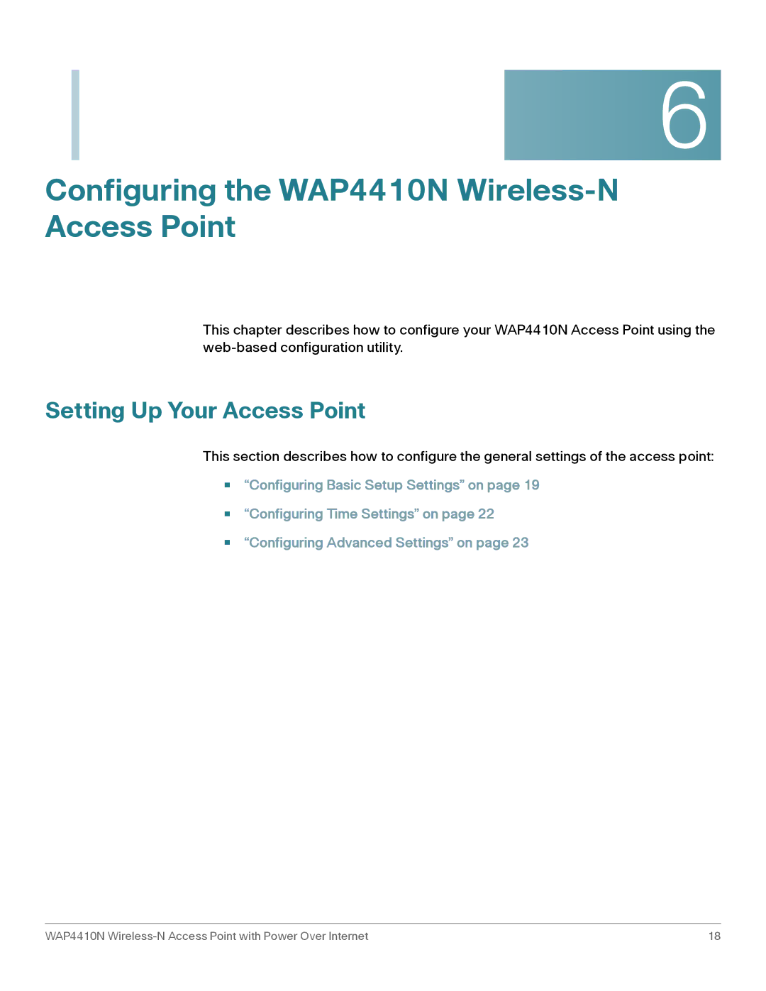 Cisco Systems manual Configuring the WAP4410N Wireless-N Access Point, Setting Up Your Access Point 