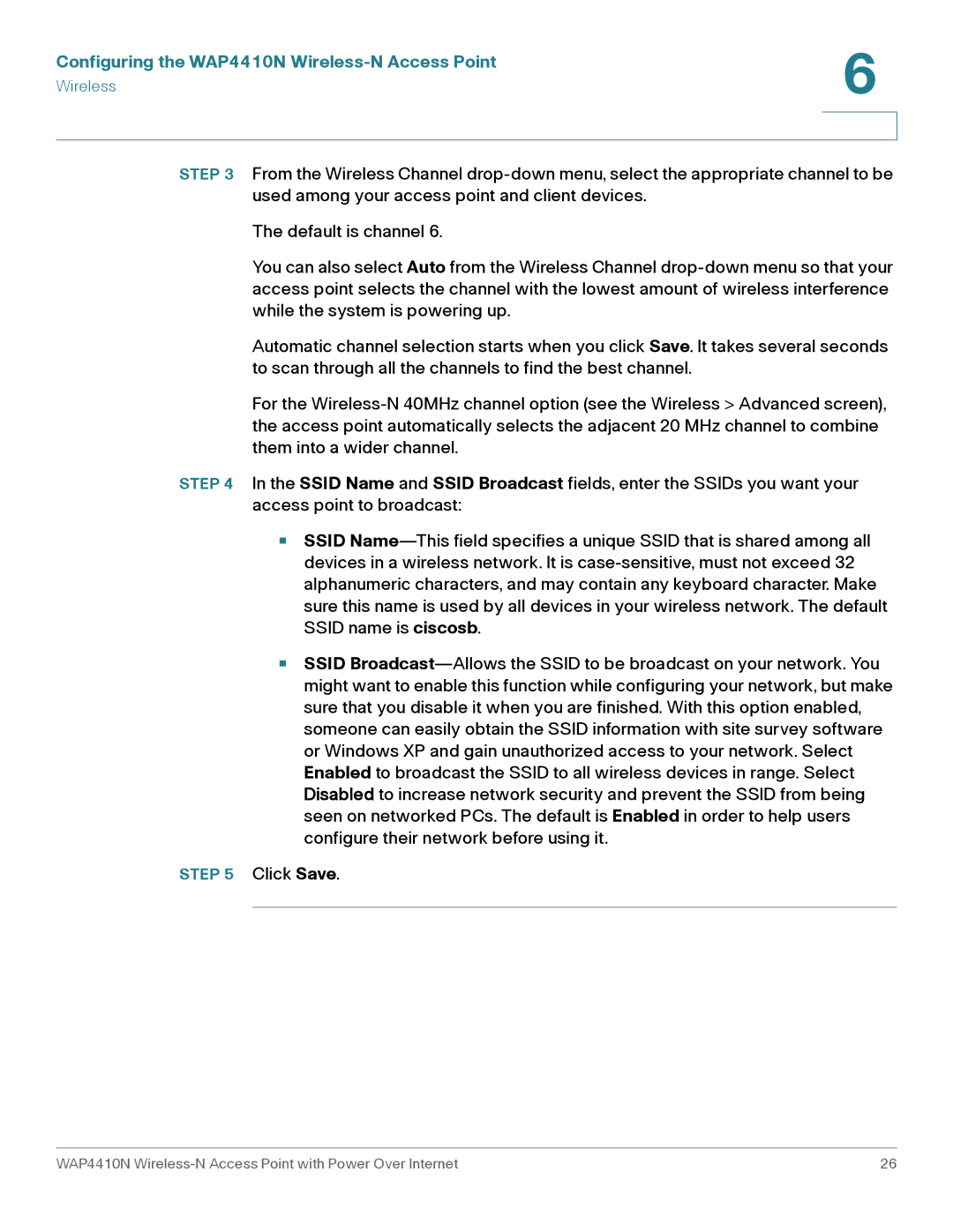 Cisco Systems manual Configuring the WAP4410N Wireless-N Access Point 