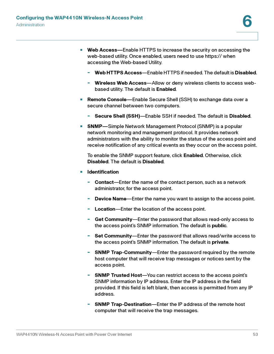 Cisco Systems WAP4410N manual Identification 