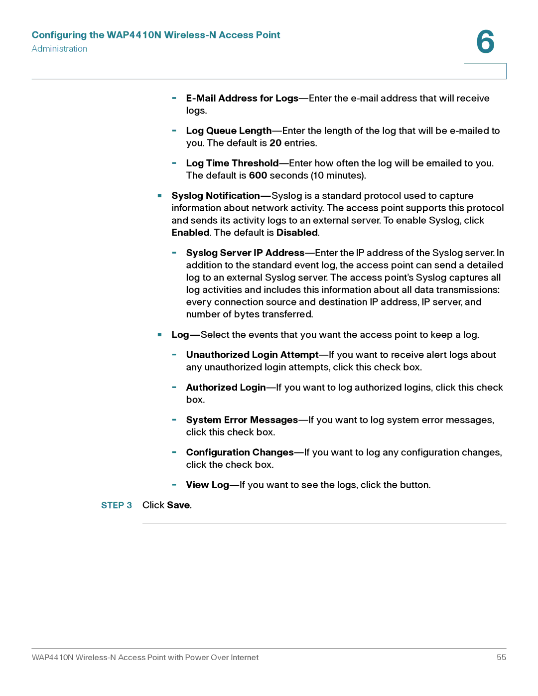 Cisco Systems manual Configuring the WAP4410N Wireless-N Access Point 