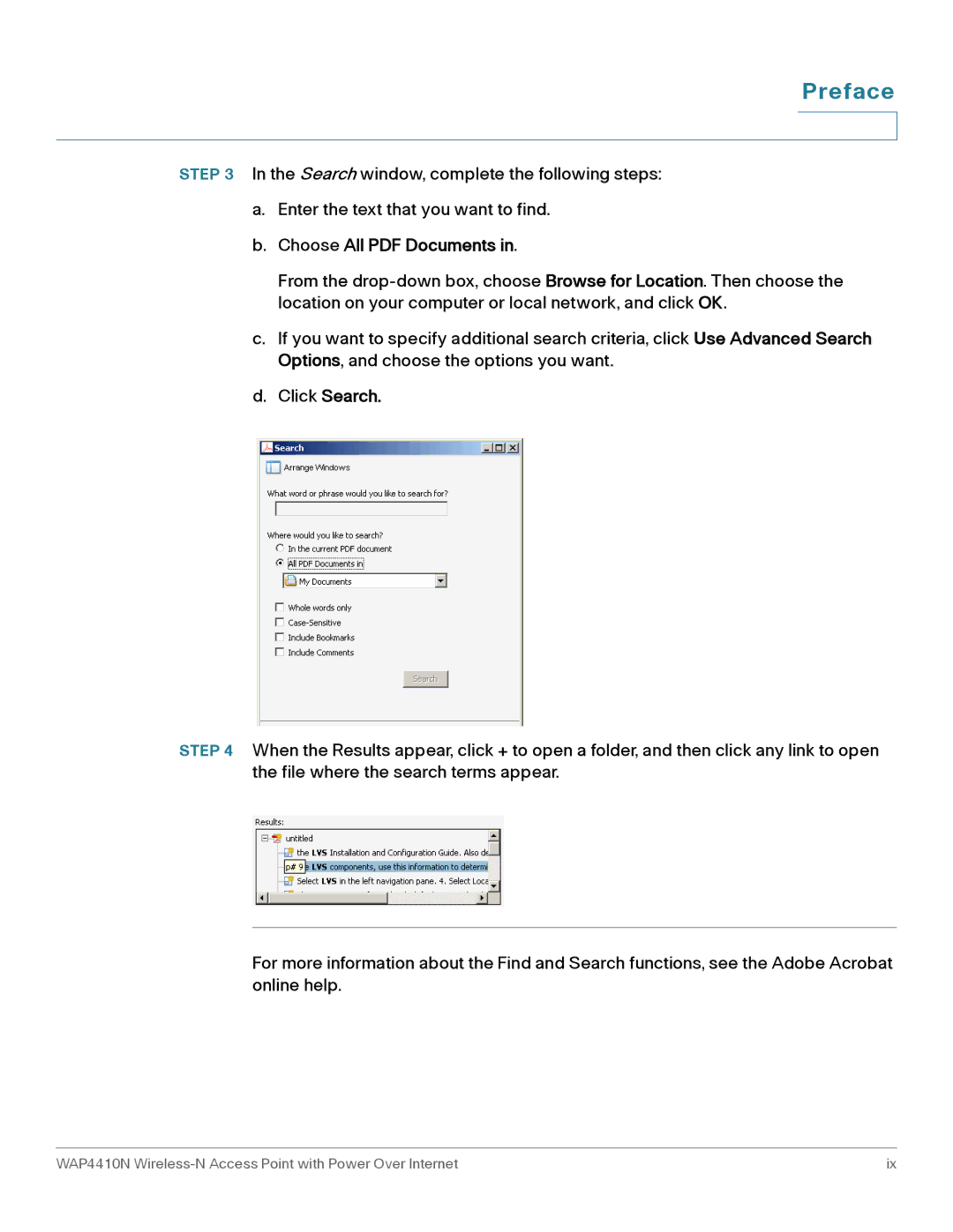 Cisco Systems WAP4410N manual Click Search 