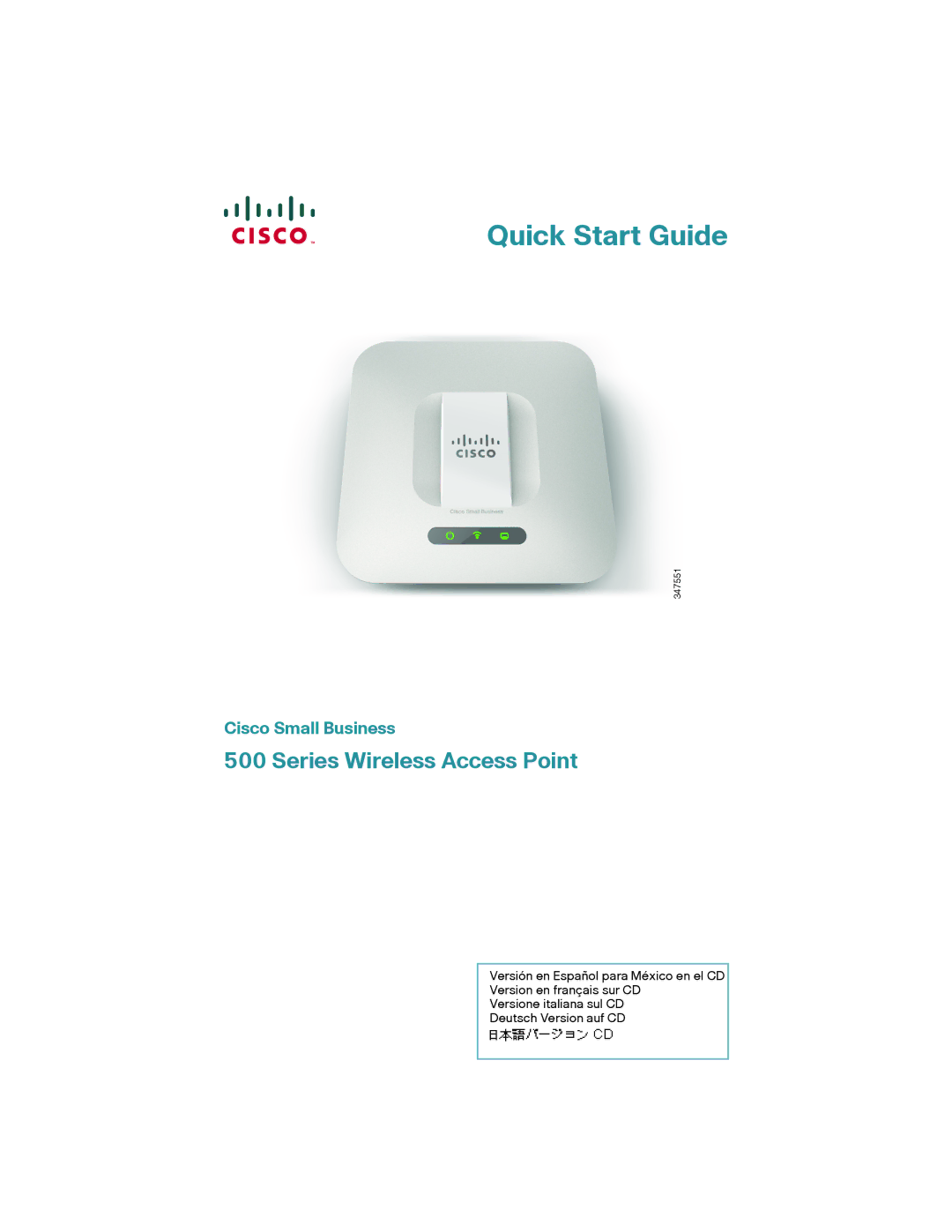 Cisco Systems WAP561AK9 quick start Quick Start Guide 