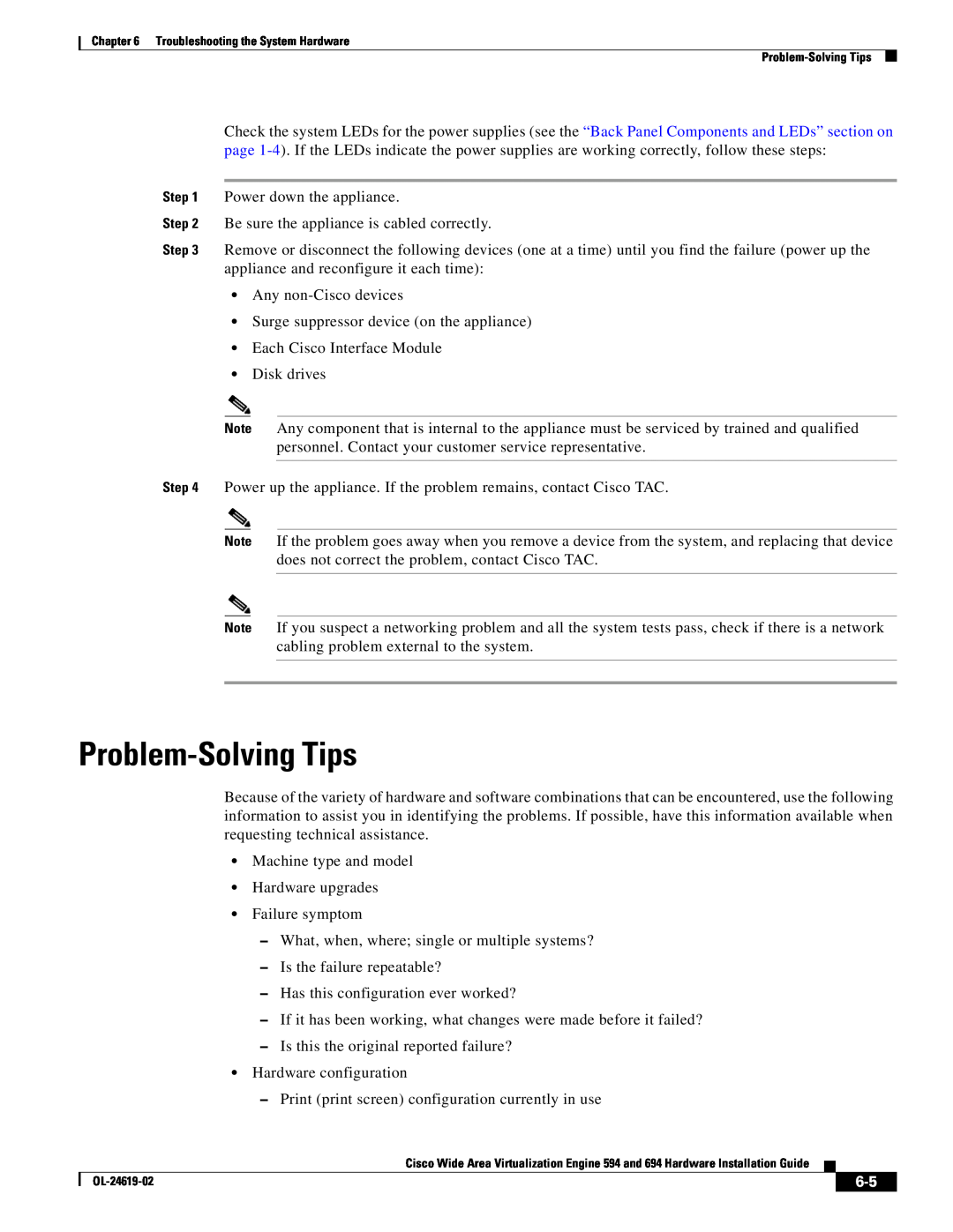 Cisco Systems 694, WAVE594K9 manual Problem-Solving Tips 