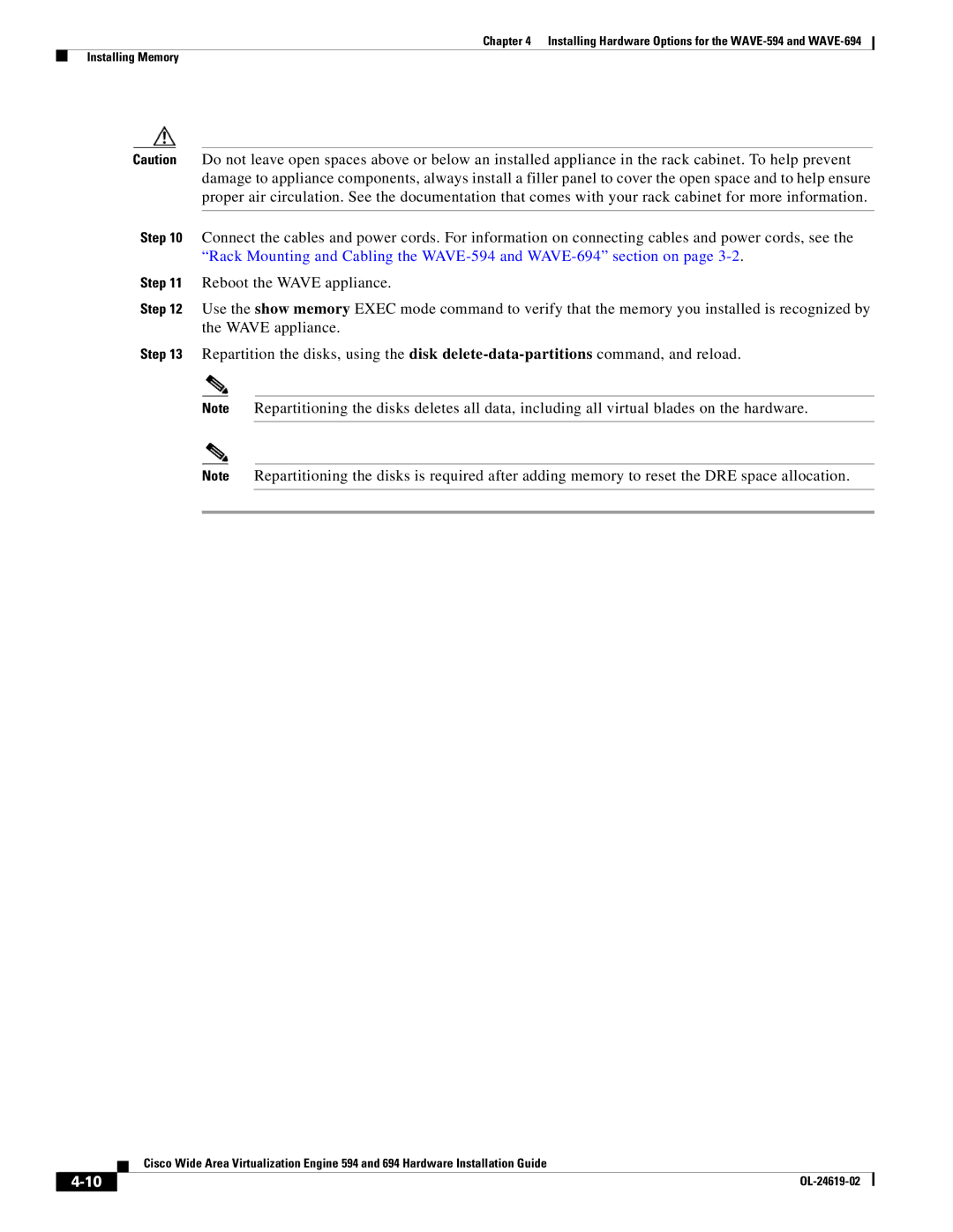 Cisco Systems WAVE594K9, 694 manual OL-24619-02 