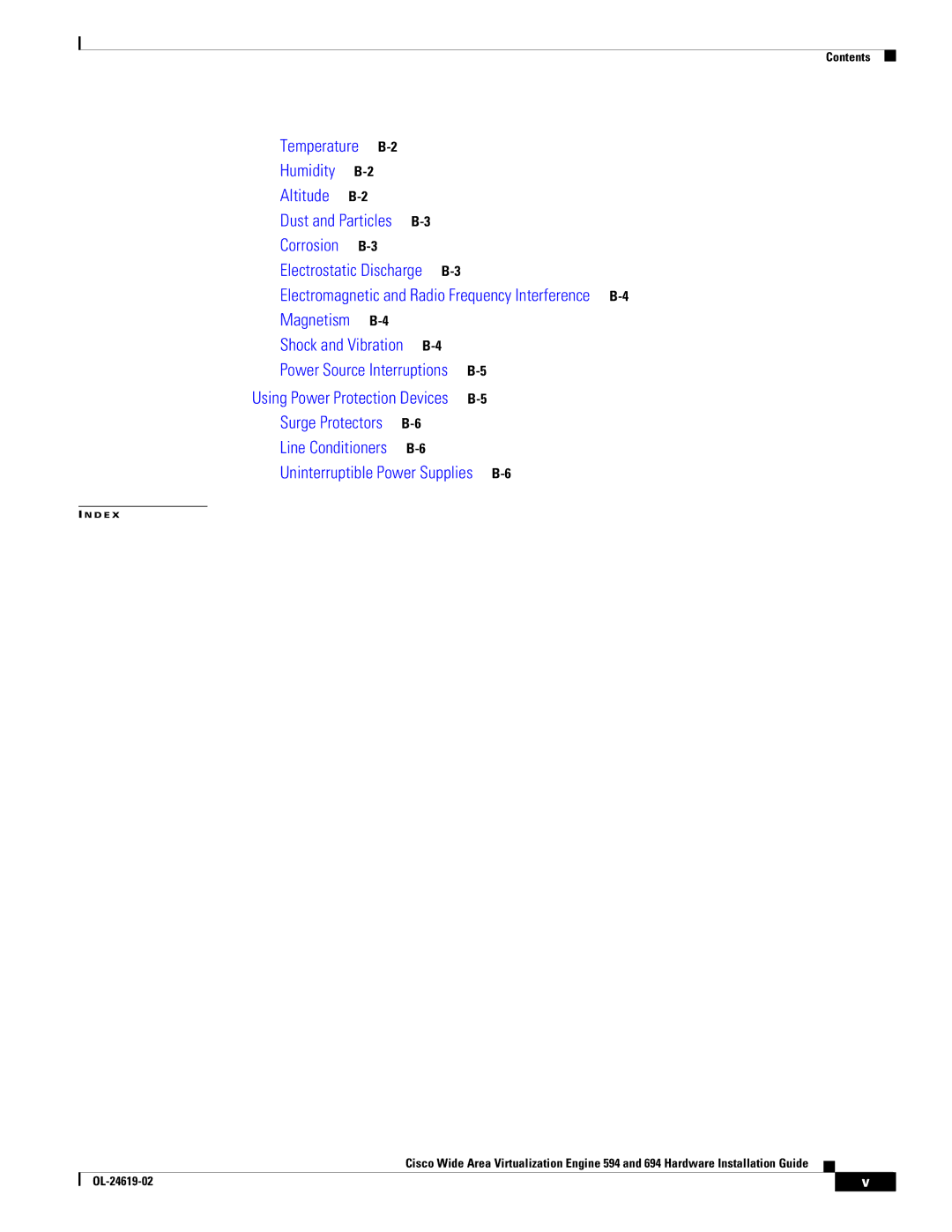 Cisco Systems 694, WAVE594K9 manual Humidity Altitude B-2 