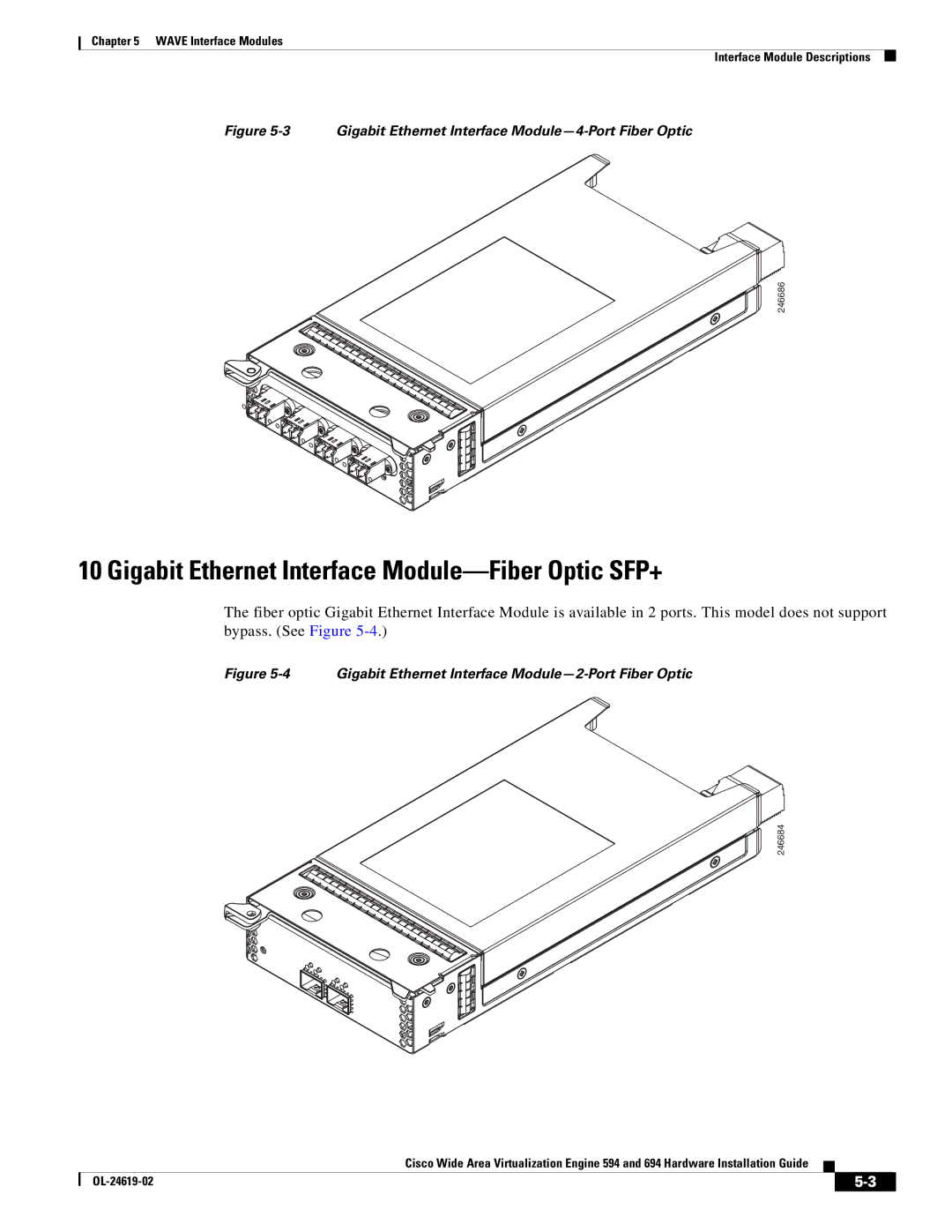 Cisco Systems 694 Gigabit Ethernet Interface Module-Fiber Optic SFP+, Gigabit Ethernet Interface Module-4-Port Fiber Optic 