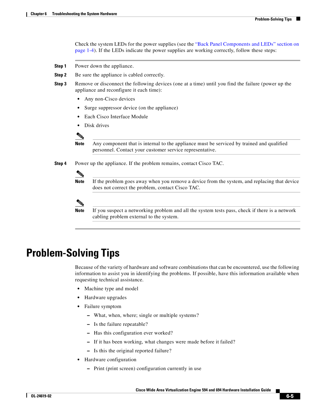 Cisco Systems 694, WAVE594K9 manual Problem-Solving Tips 