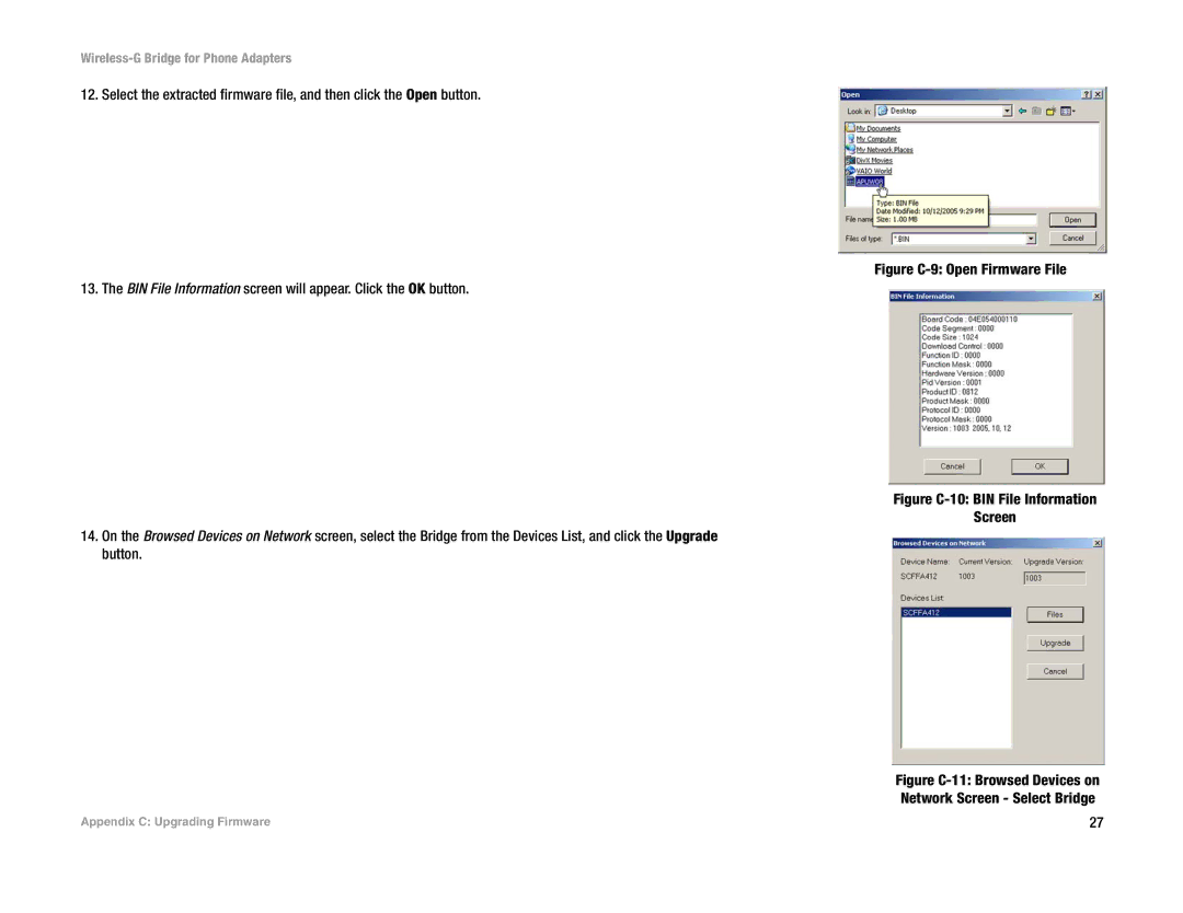 Cisco Systems WBP54G manual Figure C-9 Open Firmware File 