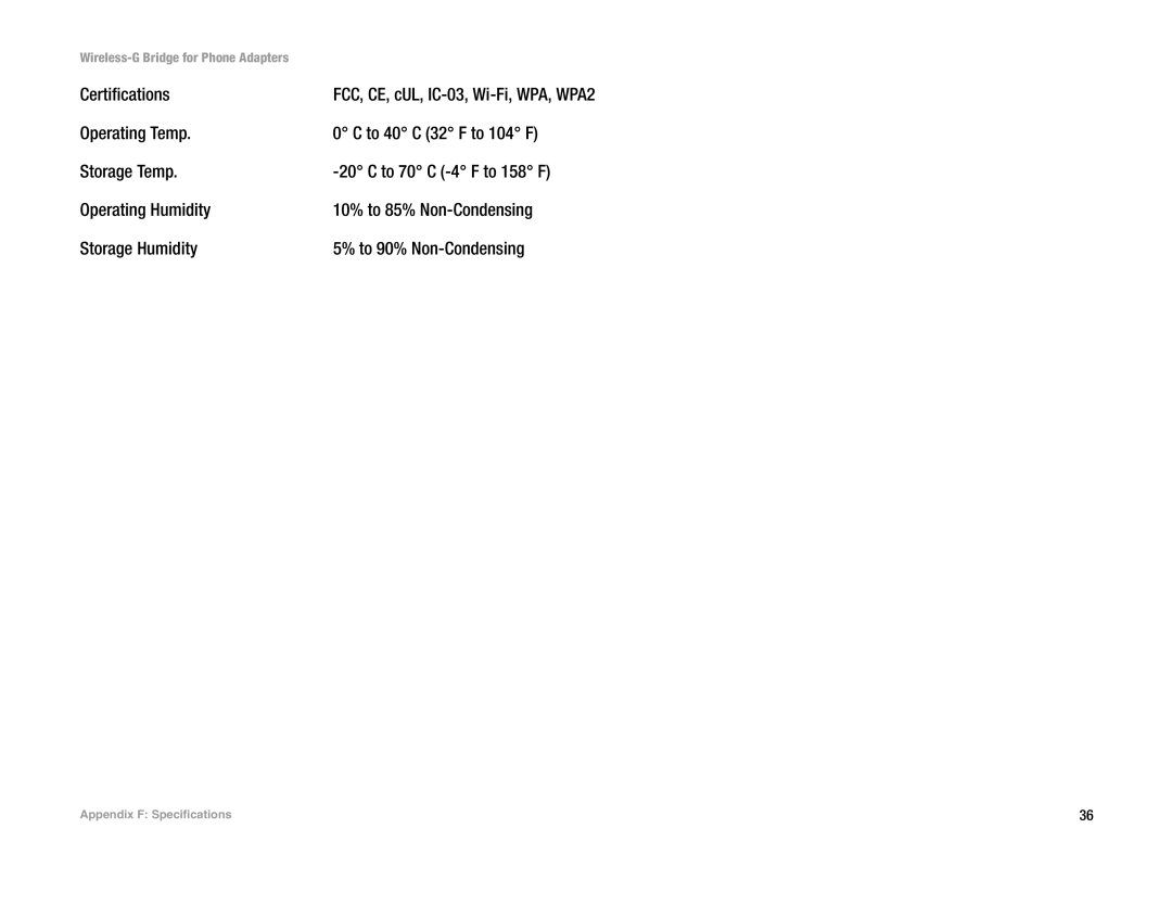 Cisco Systems WBP54G manual Certifications 