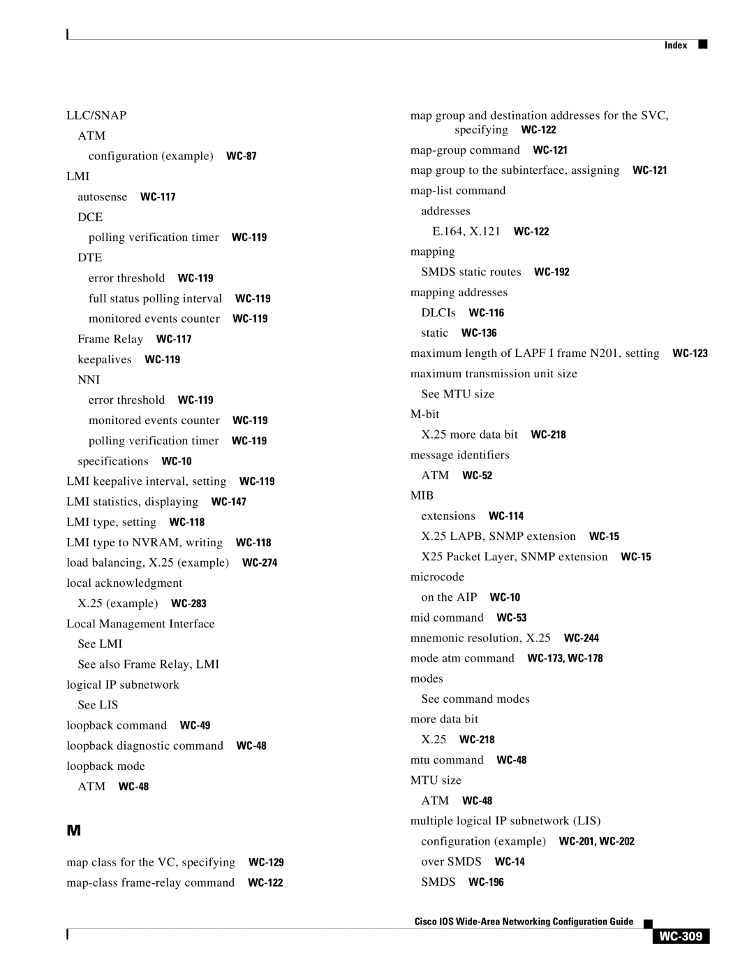 Cisco Systems WC-293 manual Llc/Snap Atm, Dce, Atm Mib, WC-309 