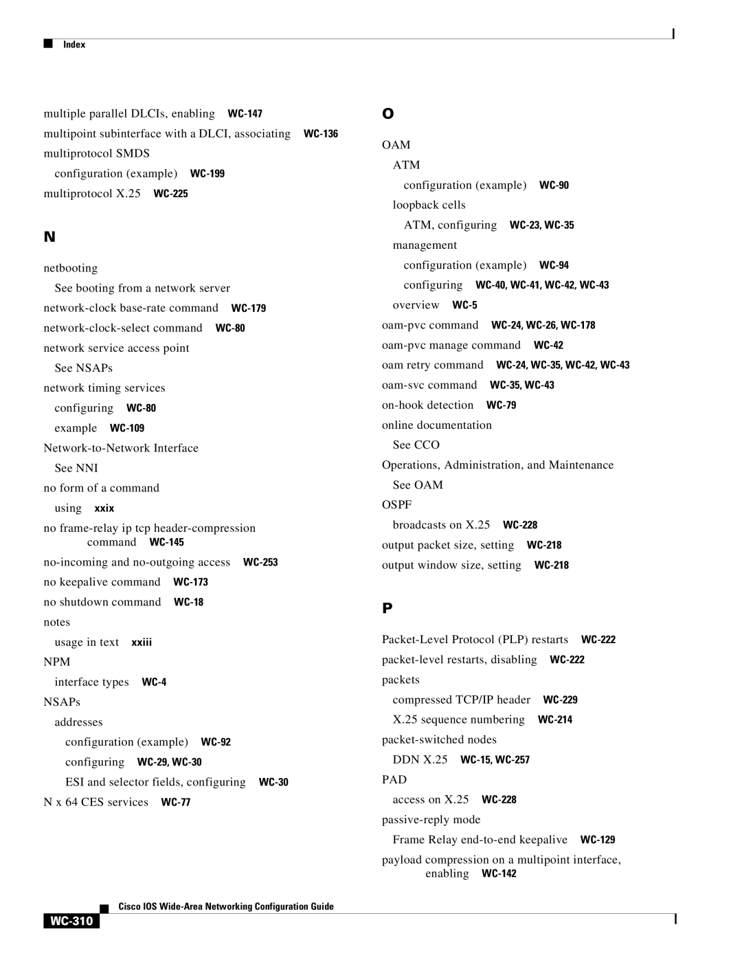 Cisco Systems WC-293 manual Oam Atm, Ospf, Npm, Pad, WC-310 
