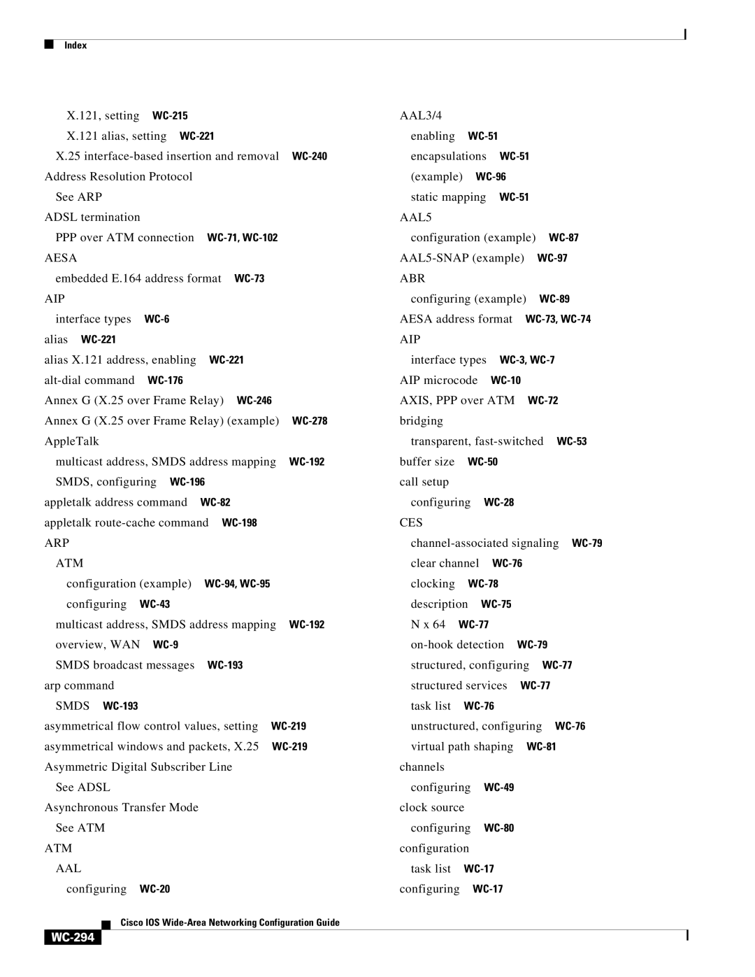 Cisco Systems WC-293 manual WC-294 