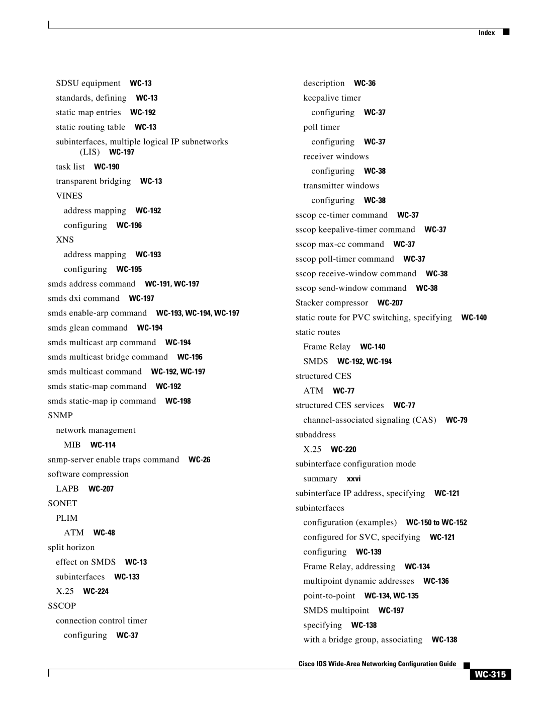 Cisco Systems WC-293 manual WC-315 