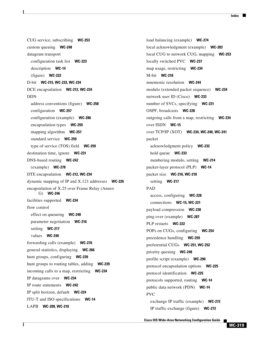 Cisco Systems WC-293 manual Ddn, WC-319 